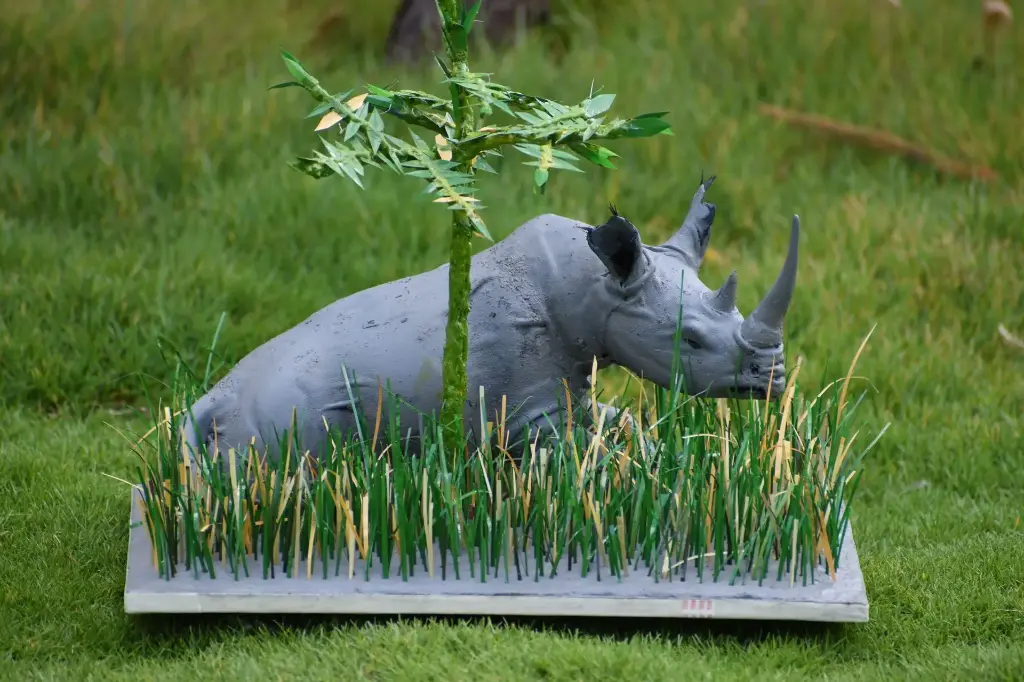 Black Rhino, Rhino Sculpture, Statue, Handmade,unique, Wildlife art, Home Office decor and gifts