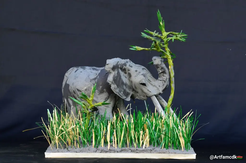 Craig the Super Tusker Elephant Sculpture - Handcrafted, African Wildlife Art - Unique, Safari Decor - Conservation, Tribute - Handmade, Nature-Inspired Artwork