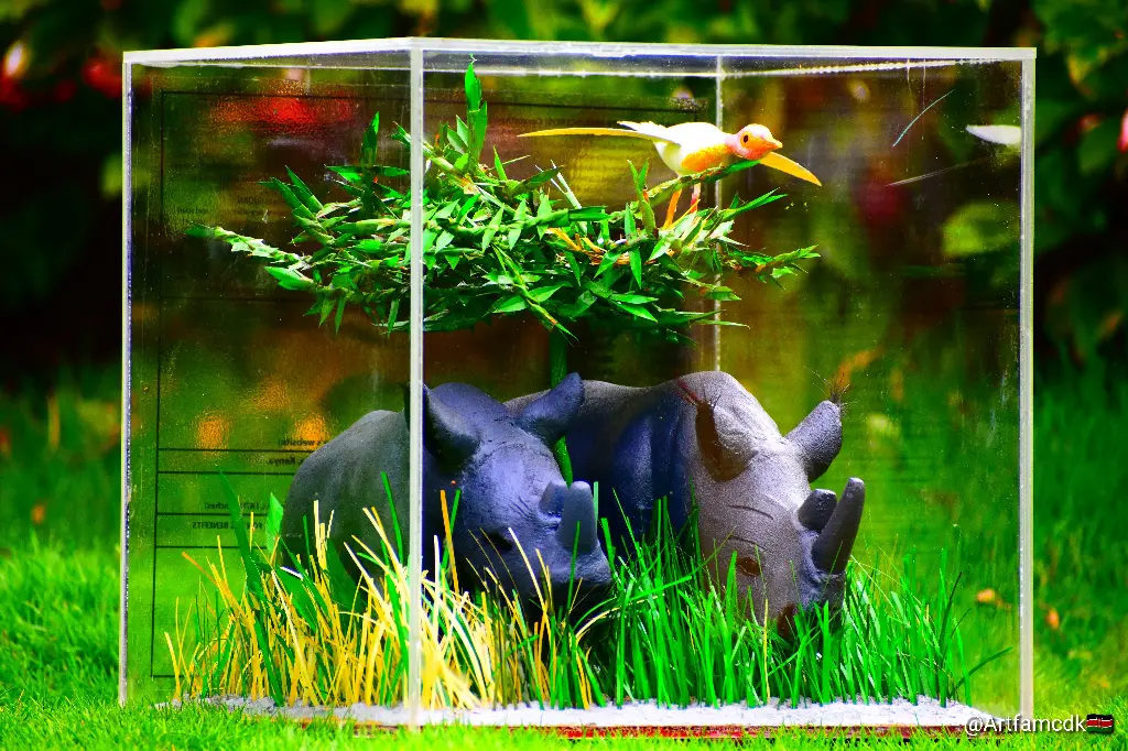 Rhino, Rhino art, Rhinoceros, Rhino sculpture, Wild animal, Wildlife, Wildlife art, Northern white rhino, Fatu and Najin, Handmade art.